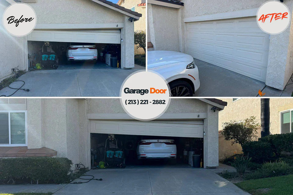 Before and after: garage door repair Washington Heights, NY
